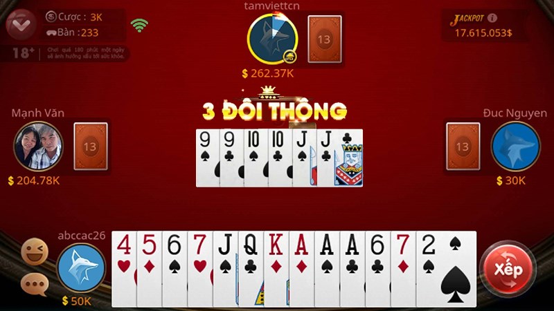 Luật tính tiền trong Tiến lên miền Nam B52club
